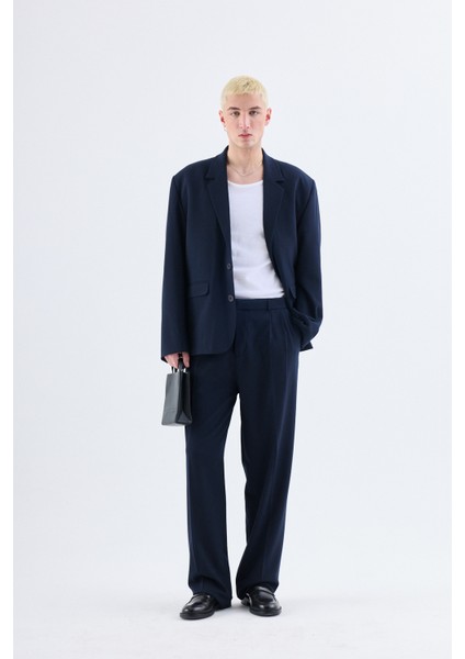 Lacivert Klasik Oversize Takım Elbise
