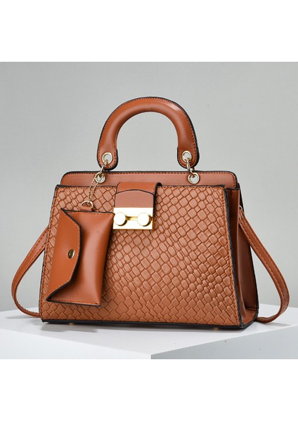 Çift Cebiyle Kaplı El Çantası Kadınların Çantası Yüksek Sonu ve S Üslenmiş Halka Çantası. (Yurt Dışından)