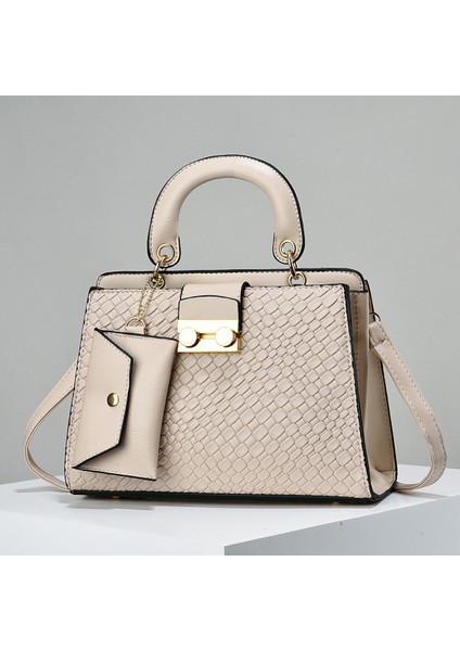 Çift Cebiyle Kaplı El Çantası Kadınların Çantası Yüksek Sonu ve S Üslenmiş Halka Çantası. (Yurt Dışından)