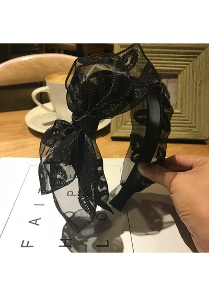Dantel Örgü Saç Bandı Kristal Taşlı Çok Katmanlı Şerit Pürüzlü Kenar Saç Bandı (Yurt Dışından)