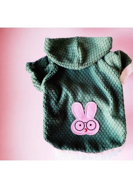greenco Bunny Kapsonlu Sweatshirt Kedi Elbisesi Süeteri Kedi Kıyafeti indirimleri