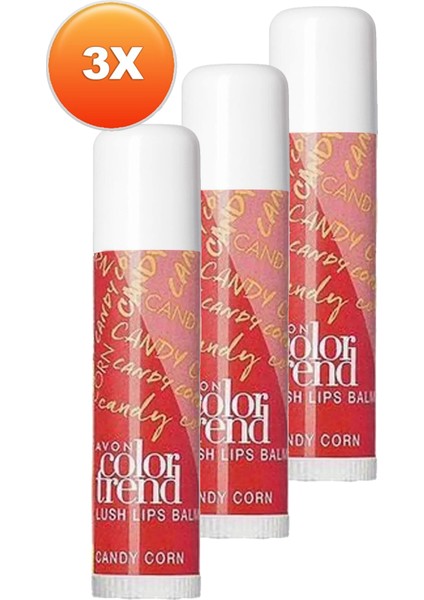 Color Trend Lush Dudak Balmı SPF15 - Candy Corn Üçlü Set