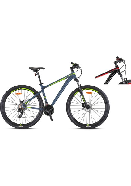 27.5j Kron Xc 100 Hd Dağ Bisikleti - Siyah Gri Kırmızı - 43 Kadro