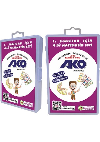 1. Sınıflar Için 4'lü Matematik Seti - Matematik Oyun Kartları