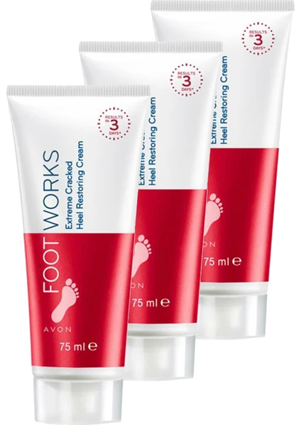 Foot Works Çatlak Topukları Onarıcı Ayak Kremi 75 Ml. Üçlü Set