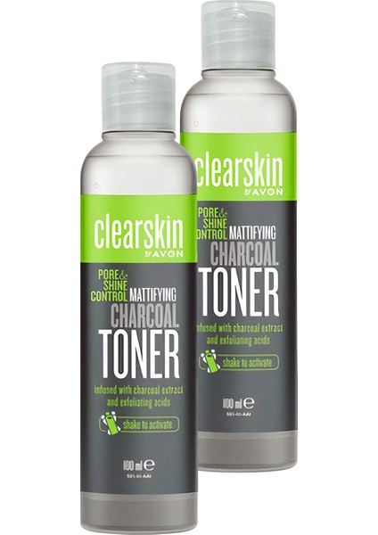 Clearskin Kömür Özlü Matlaştırıcı Tonik 100 Ml. Ikili Set