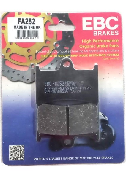 Yamaha MT07-TRACER 700 Ön Fren Balatası-Ebc