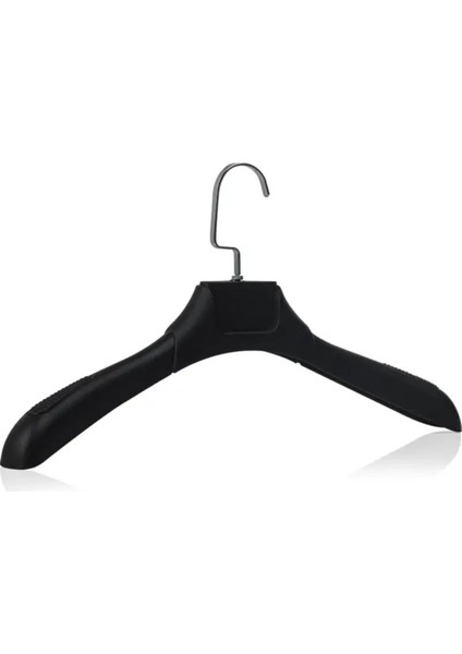 Kadın Ceket Gömlek Askısı 10 Adet Siyah Renk Plastik Askı Soft Touch Kaplama modelleri
