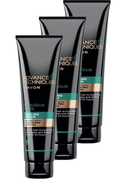 Advance Techniques Bukle Şekillendirici Durulanmayan Saç Bakım Kremi 150 Ml. Üçlü Set