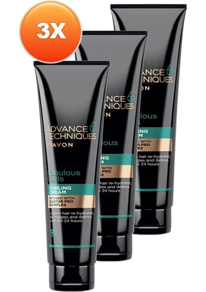 Advance Techniques Bukle Şekillendirici Durulanmayan Saç Bakım Kremi 150 Ml. Üçlü Set