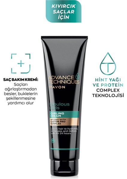 Advance Techniques Bukle Şekillendirici Durulanmayan Saç Bakım Kremi 150 Ml. Üçlü Set
