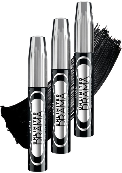 Unlimited Drama Instant Lift Maskara Blackest Black 10 Ml. Üçlü Set