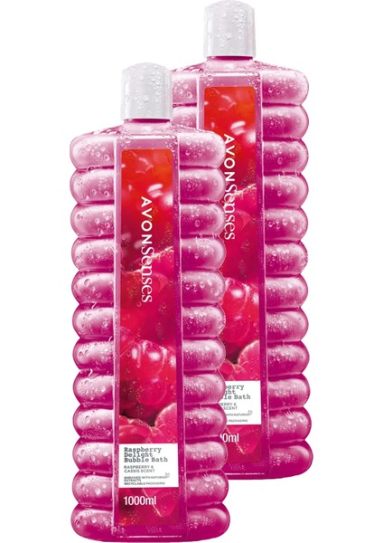 Senses Raspberry Delight Ahududu ve Frenk Üzümü Kokulu Banyo Köpüğü 1 Lt. Ikili Set