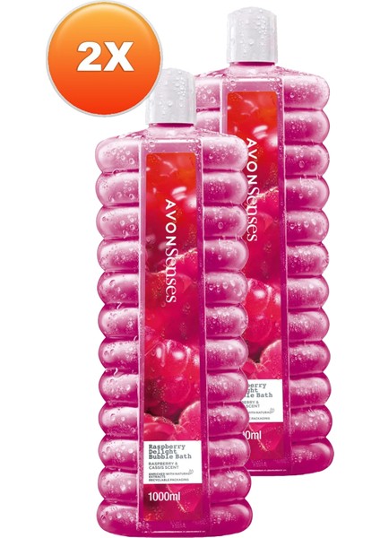 Senses Raspberry Delight Ahududu ve Frenk Üzümü Kokulu Banyo Köpüğü 1 Lt. Ikili Set