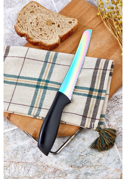 Lüx Bread Knife 34 cm Titanyum Çelik Ekmek Bıçağı