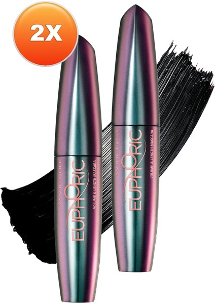 Euphoric Volume And Length Maskara 10 Ml. Blackest Black Ikili Set fiyatları
