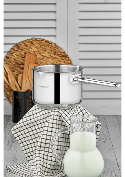 16 Cm Paslanmaz Çelik Kaçerol&Sütlük