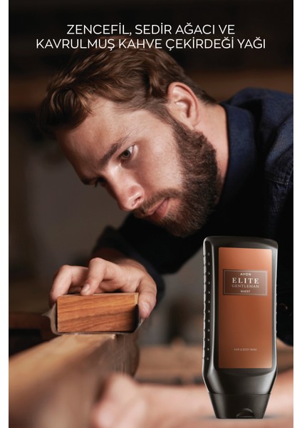 Elite Gentleman Quest Parfüm Kokulu Saç ve Vücut Şampuanı 250 ml Üçlü Set