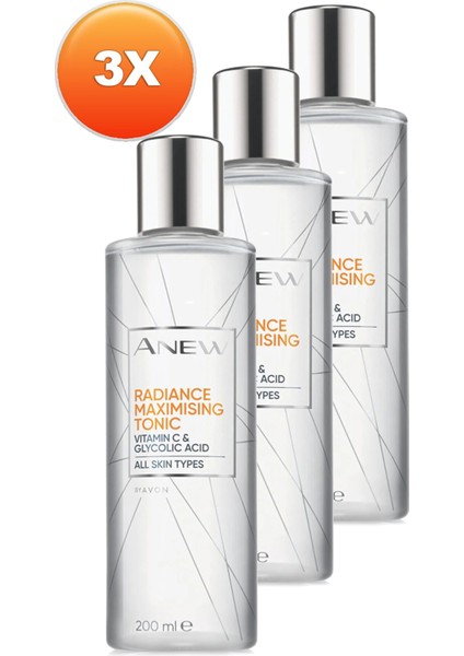 Anew Radiance Maximising Parlak Görünüm Veren Tonik Üçlü Set 200 ml