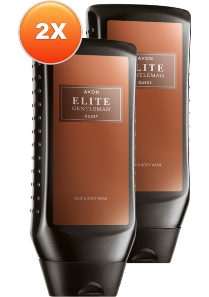 Elite Gentleman Quest Parfüm Kokulu Saç ve Vücut Şampuanı 250 Ml. Ikili Set
