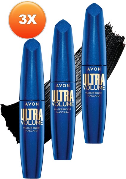 Ultra Volume Suya Dayanıklı Maskara Blackest Black Üçlü Set fiyatları