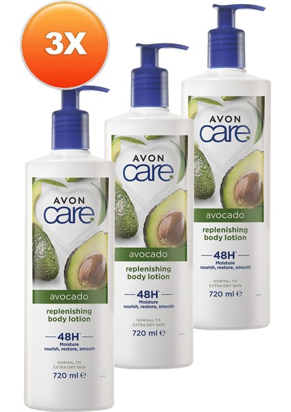 Care Avokado Replenishing Avokado Yağı Içeren Vücut Losyonu 720 Ml. Üçlü Set