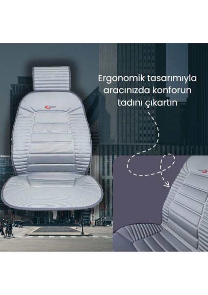Oto Koltuk Minderi, Mitsubishi Araçlara Uyumlu 2'li Set Özel Tasarım Minder Premium