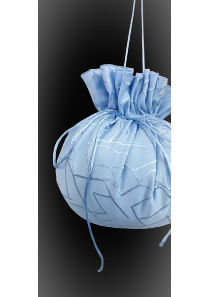 Açık Mavi Gelin Takı Kesesi, Kına Kesesi, Gelin Çantası,parti Çantası Gelin Aksesuarları modelleri