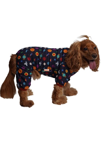 Space Küçük Köpek Penye Tulum Pijama