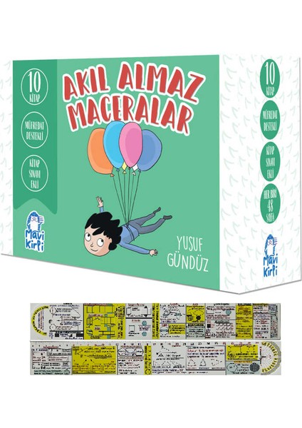 Akıl Almaz Maceralar 10 Kitap 4. Sınıf Okuma Seti - Matematik Öğreten Ayraç