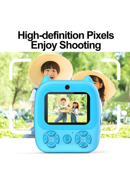 Çocuklar Için Anında Baskı 1080P Hd Mini Kamera Gamestoys Şarj Edilebilir fotoğraf kağıdı