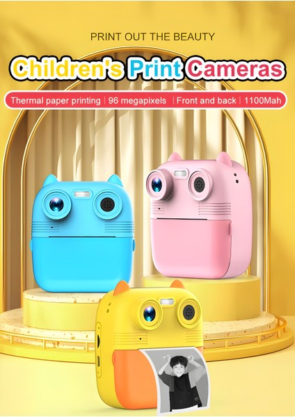 Çocuklar Için Anında Baskı 1080P Hd Mini Kamera Gamestoys Şarj Edilebilir fotoğraf kağıdı fırsatları