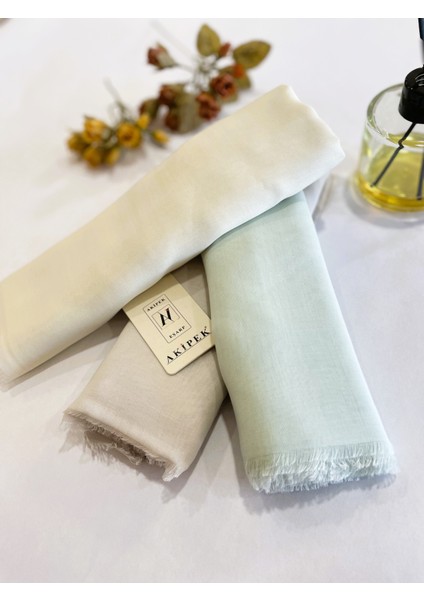 3'lü Kadın Soft Renkler Tesettür Pamuk Şal Set