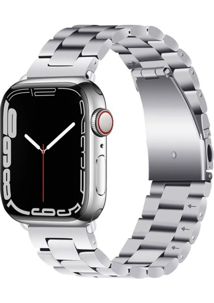 Apple Watch Seri 2/3/4/5/6/7/8/9/se 38 40 41MM Paslanmaz Çelik Klipsli Ayarlanır Pim Metal Kordon