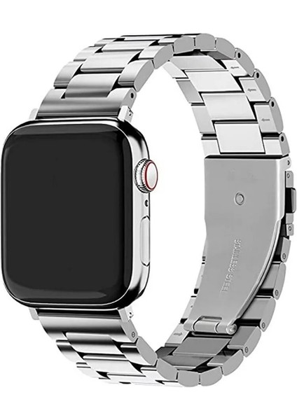 Apple Watch Seri 2/3/4/5/6/7/8/9/se 38 40 41MM Paslanmaz Çelik Klipsli Ayarlanır Pim Metal Kordon