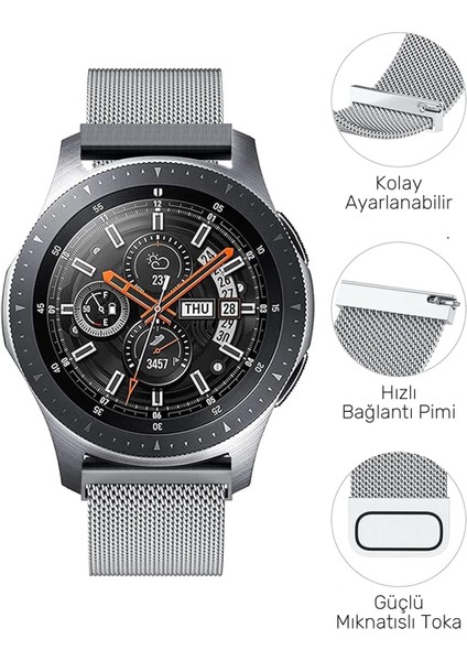 Huawei Watch Gt4 46MM Gt3 Se Gt3 Pro Gt2 Pro Xiaomi Mi Watch S1 Uyumlu Milano Metal Hasır Kordon fiyatları