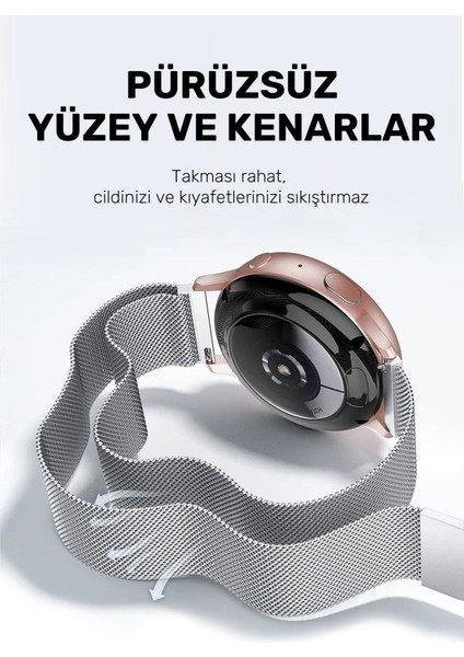 Huawei Watch Gt4 46MM Gt3 Se Gt3 Pro Gt2 Pro Xiaomi Mi Watch S1 Uyumlu Milano Metal Hasır Kordon modelleri
