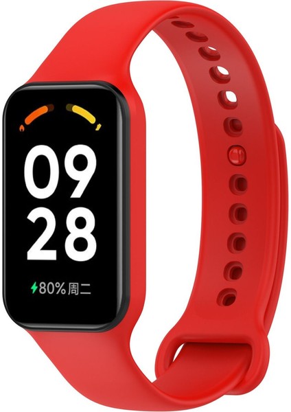 Xiaomi Mi Band 8 Active Uyumlu Yüksek Kalite Silikon Kordon Kayış