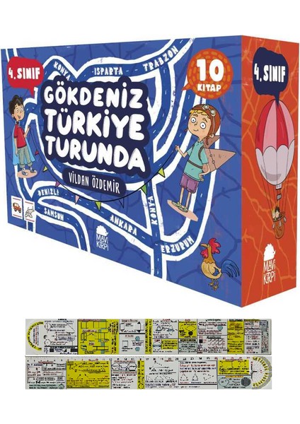 Gökdeniz Türkiye Turunda 10 Kitap 4. Sınıf Okuma Seti - Matematik Öğreten Ayraç