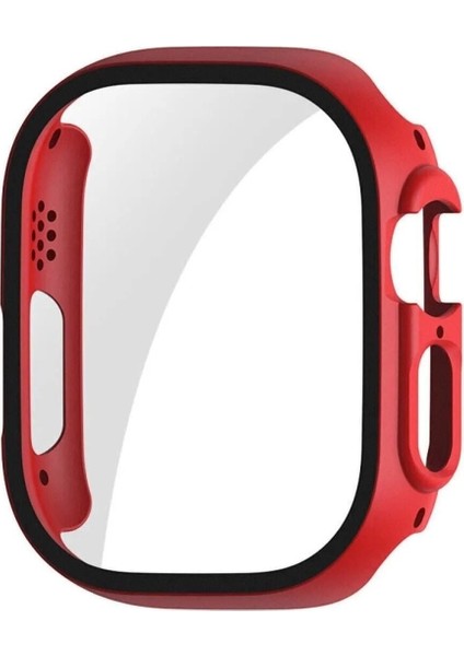 Apple Watch 8 Uyumlu Ultra 360 Tam Koruma (49 Mm) Pc Sert Ekran ve Kasa Koruyucu Kılıf