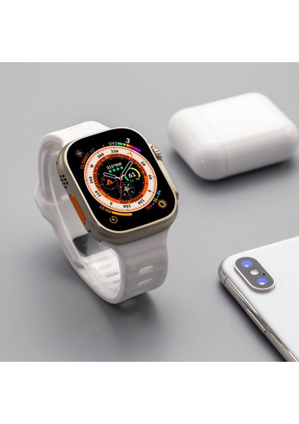 Apple Watch 42MM 44MM 45MM 49MM Uyumlu 3-4-5-6-7-8-9-Se-Ultra-Ultra2 Spor Kordon Kayış