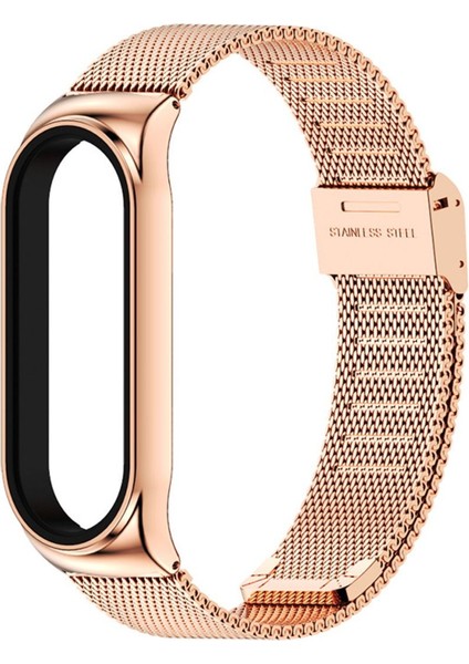 Xiaomi Mi Band 7 Uyumlu Metal Kasalı Klipsli Hasır Desenli Paslanmaz Çelik Kordon fiyatları