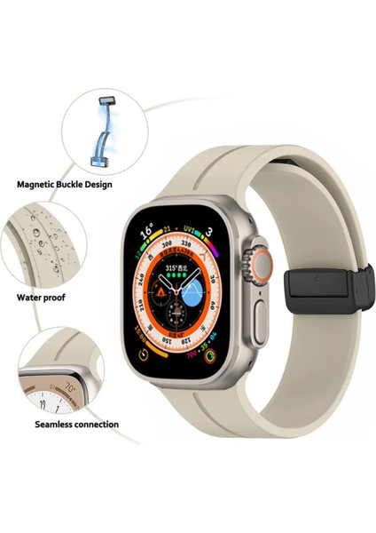 Apple Watch 42-44-45-49MM Manyetik Mıknatıslı Tokalı Kordon 1/2/3/4/5/6/se/7/8/ultra/ultra 2