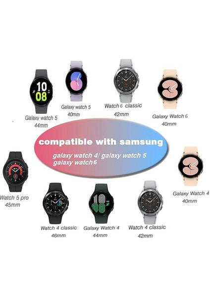 Samsung Galaxy Watch 4 5 Pro 6 40 42 43 44 45 46 47 mm Uyumlu Kavisli Tasarım Silikon Kordon