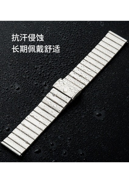 Haylou Rt LS05S Uyumlu Yüksek Kalite 22MM Bambu Çelik Metal Kordon Kayış indirimleri