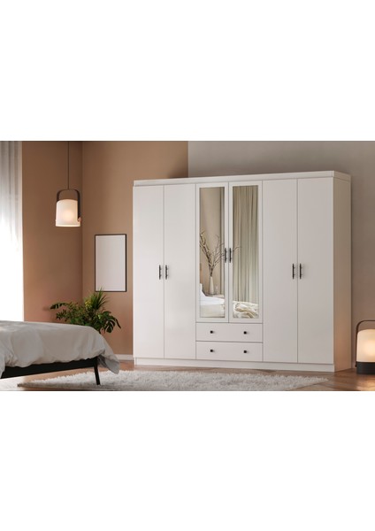 Sunroyal Concept Lavinia 210CM 6 Kapak 2 Çekmece Gardırop