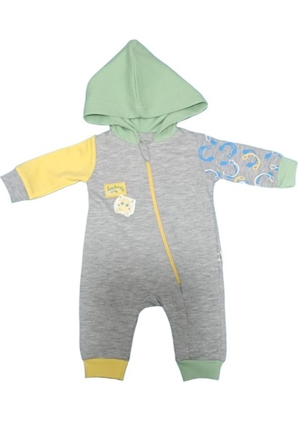 4851T Erkek Bebek Dj Sarı Fermuarlı Tulum