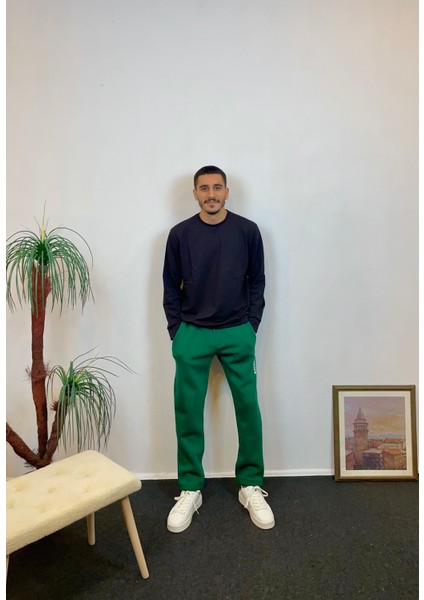 Erkek Içi Polarlı 3 Iplik Kalın Brooklyn Baskılı Eşofman Altı SPR24EA70 fiyatları