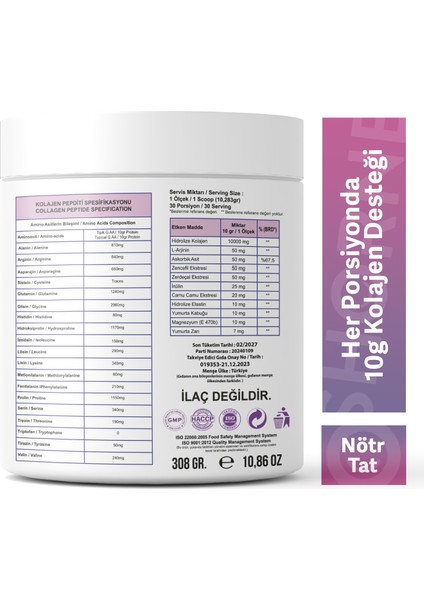 Kolajen Peptitler Içeren Multivitamin Gıda Takviyesi fiyatları
