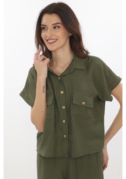 Viscon Crop Iki Cepli Kısa Kollu Gömlek